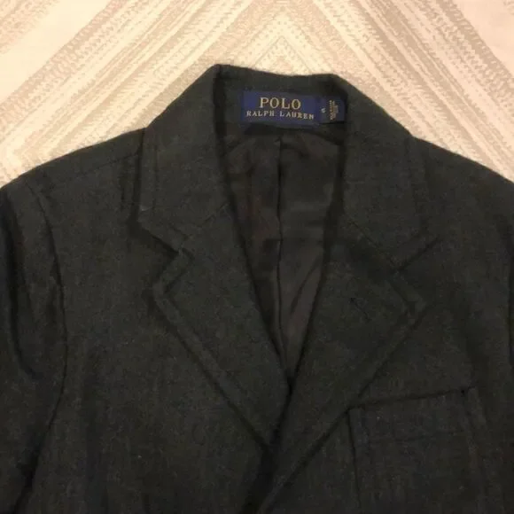 Polo Ralph Lauren Boys Charcoal Gray Two Button Blazer Size 5